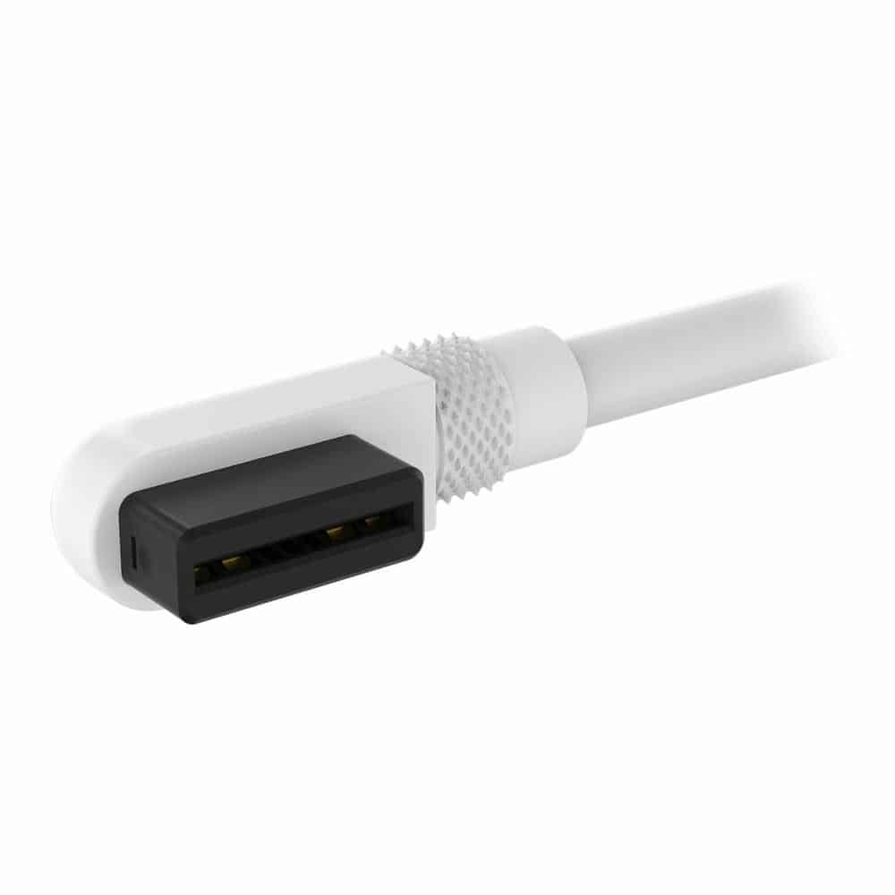 (image for) CORSAIR iCUE LINK 600mm Straight/Slim 90° Cable - White